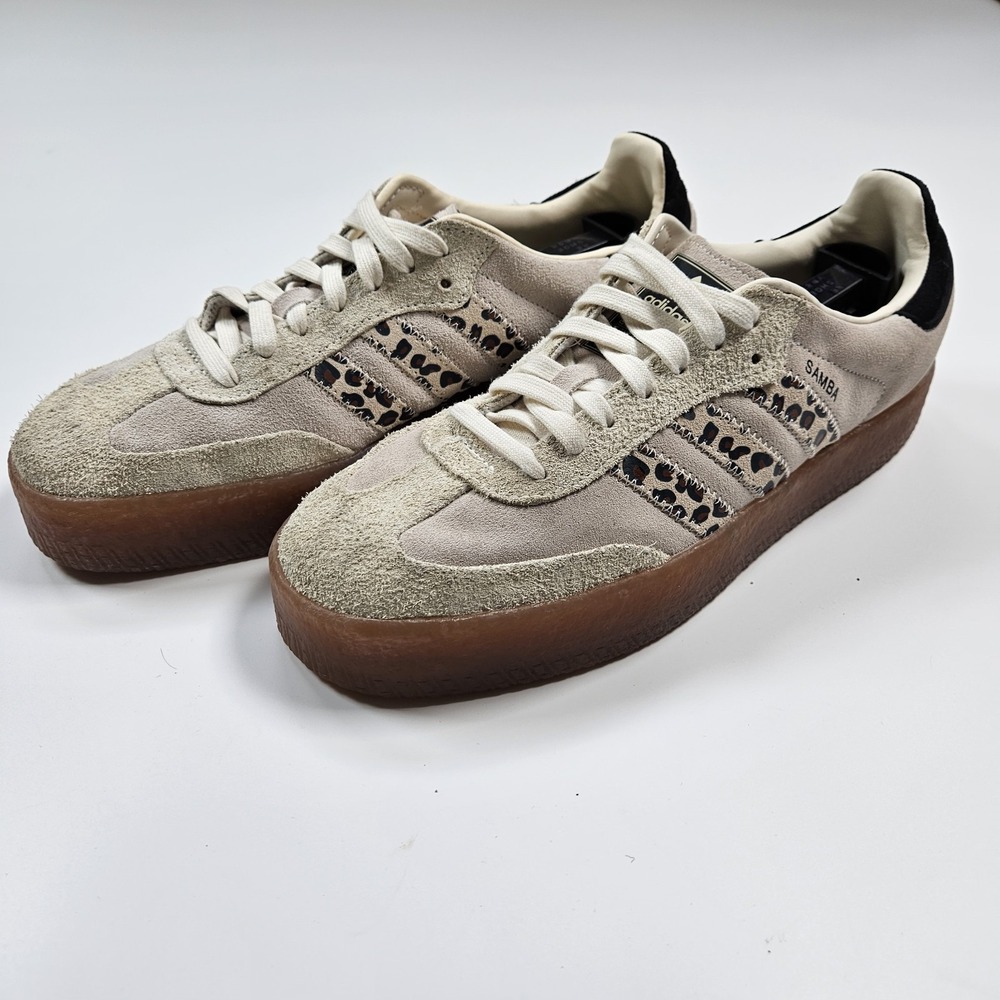 ADIDAS Women's 10.5‎ Samba Sambae Cream Leopard Shoes Gazelle